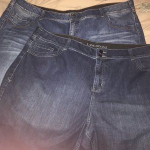 NWOT Lane Bryant denim Bermuda shorts 2 pairs!